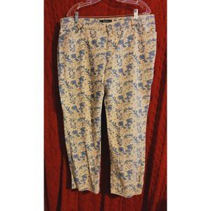 LRL Lauren Jeans Tan/Blue Capri Pants